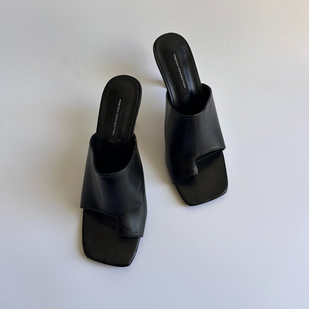 French Connection square toe heels